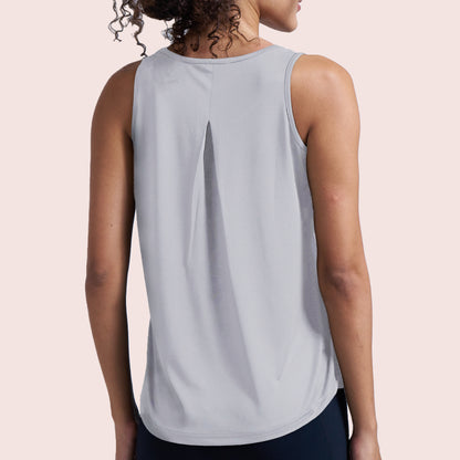Munns & Mars Womens Activewear Boxpleated Tank Top for Women