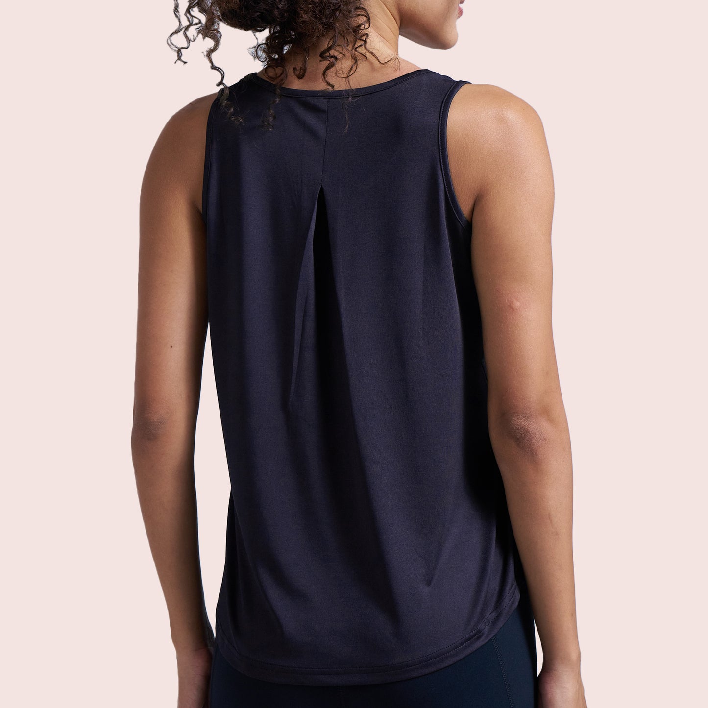 Munns & Mars Womens Activewear Boxpleated Tank Top for Women