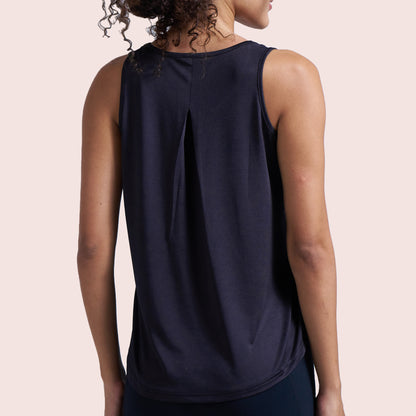 Munns & Mars Womens Activewear Boxpleated Tank Top for Women