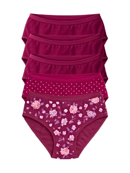 Mid Waist Cotton Hipster Panties (Pack of 5)