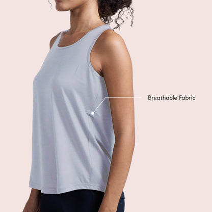 Munns & Mars Womens Activewear Boxpleated Tank Top for Women