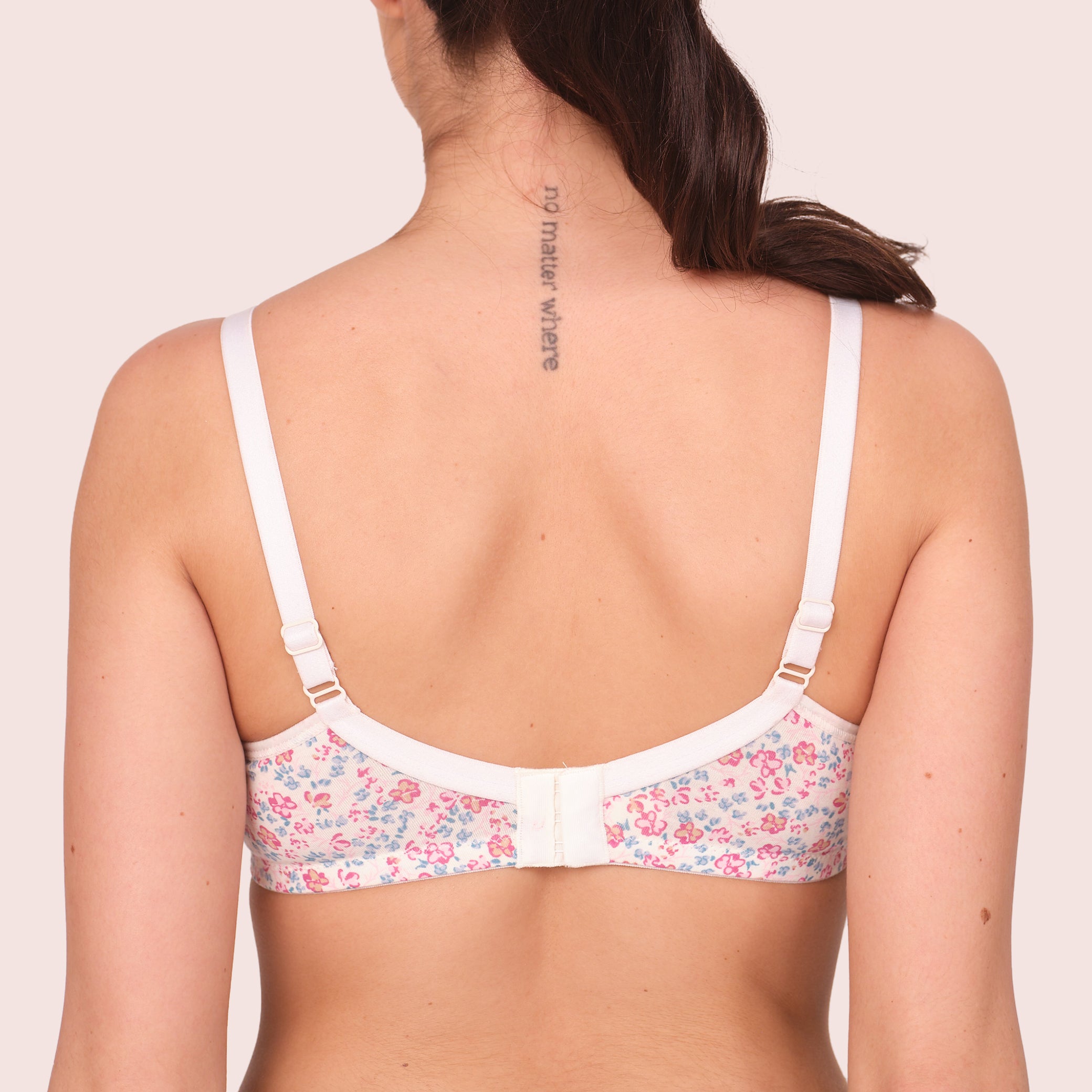 Munns & Mars Lingeries Set- T-shirt Bra & Mid Waist Hipster Panty with Outer Elastic