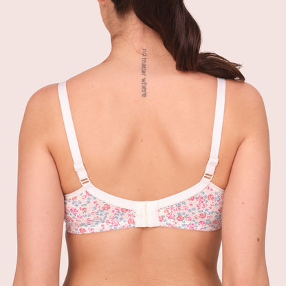 Munns & Mars Womens Cotton Lightly Padded Lace T-Shirt Bra