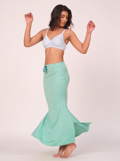 Munns & Mars Saree Shapewear Polyester Fish Cut - SeaGreen