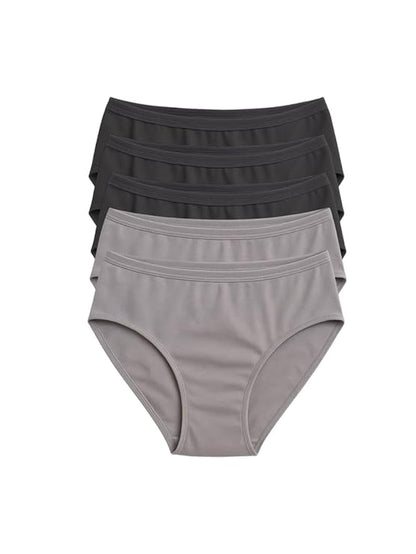 Women’s Cotton Hipster Panties – Mid Waist ( pack of 5 )