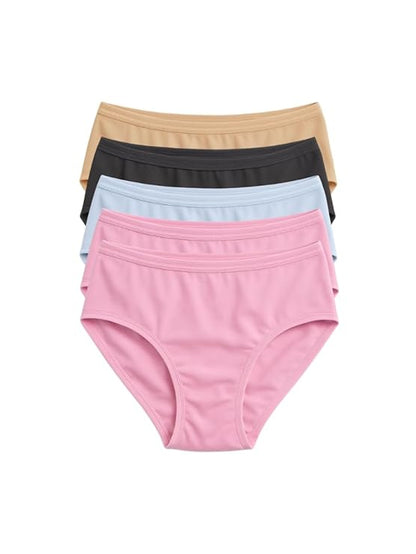 Women’s Cotton Hipster Panties – Mid Waist ( pack of 5 )