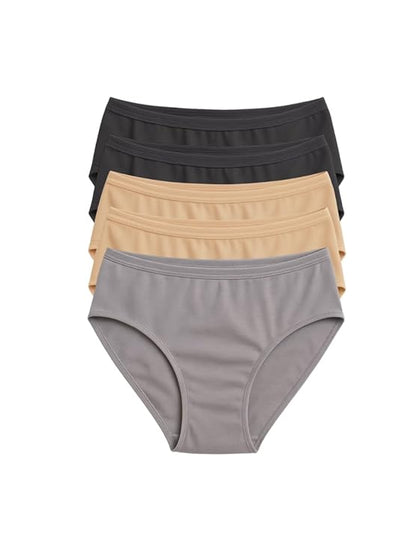 Women’s Cotton Hipster Panties – Mid Waist ( pack of 5 )