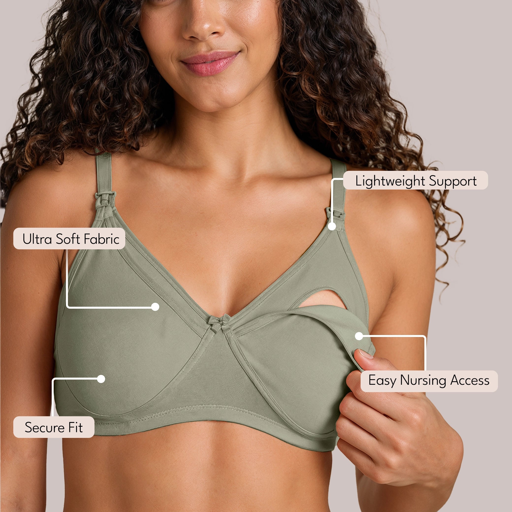 Munns & Mars Pack of 3 Womens Maternity Bra