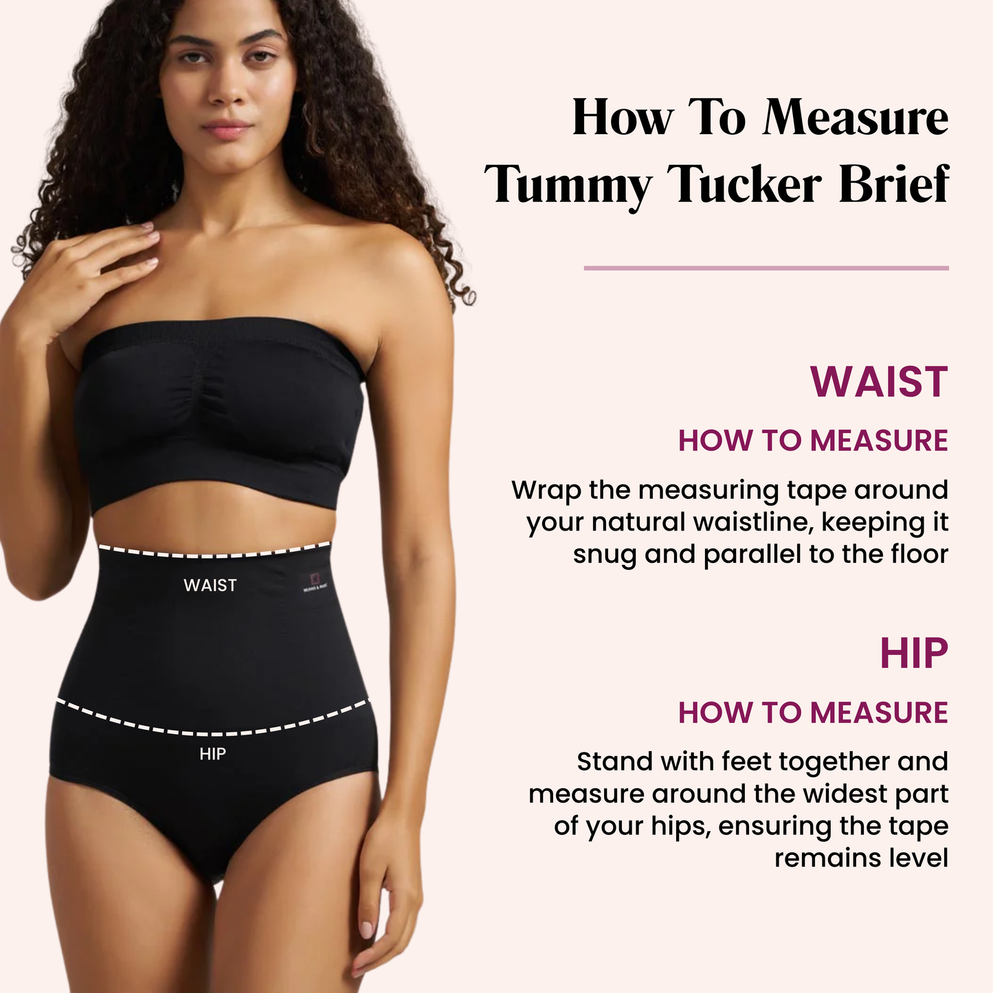 Munns & Mars Tummy Tucker Panty -  Black