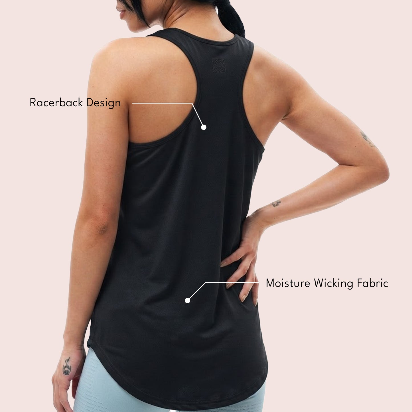Munns & Mars Womens Activewear Racerback Tank Top for Women