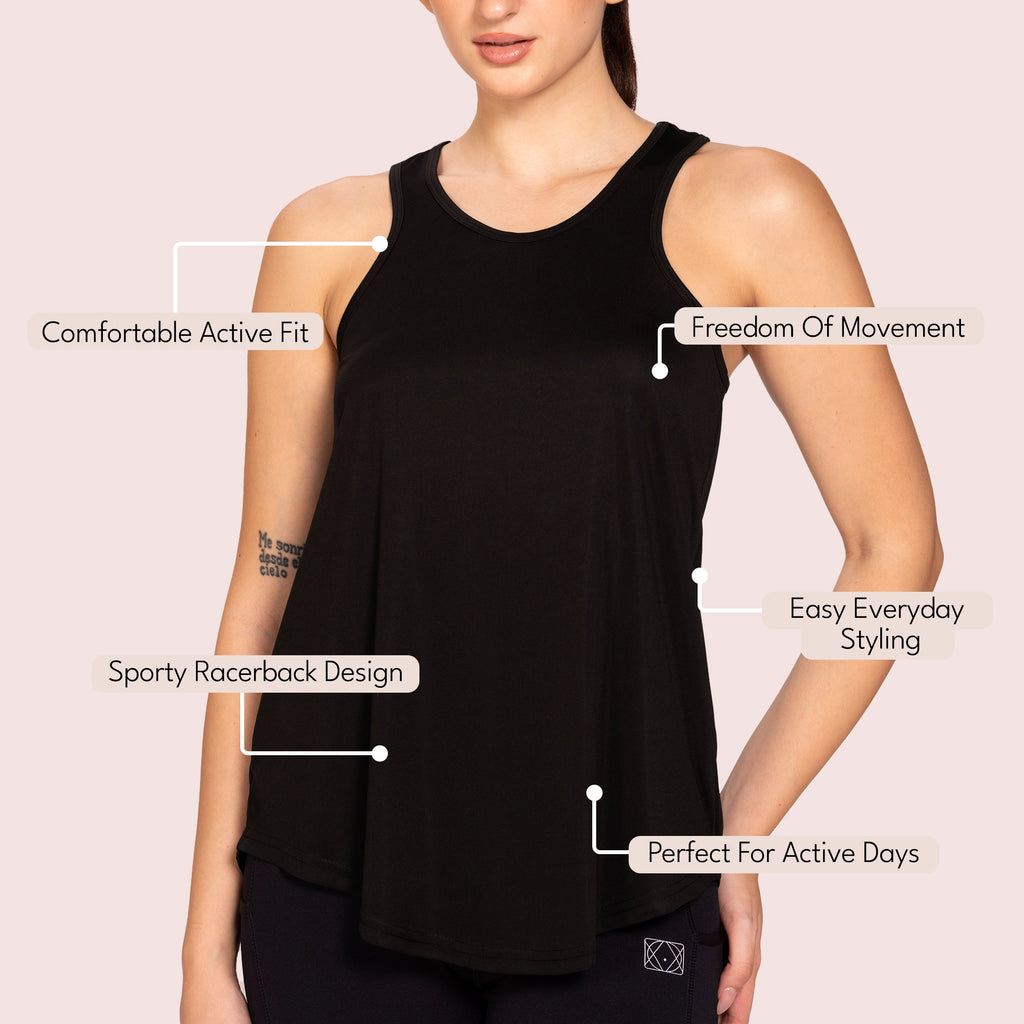 Munns & Mars Womens Activewear Racerback Tank Top for Women