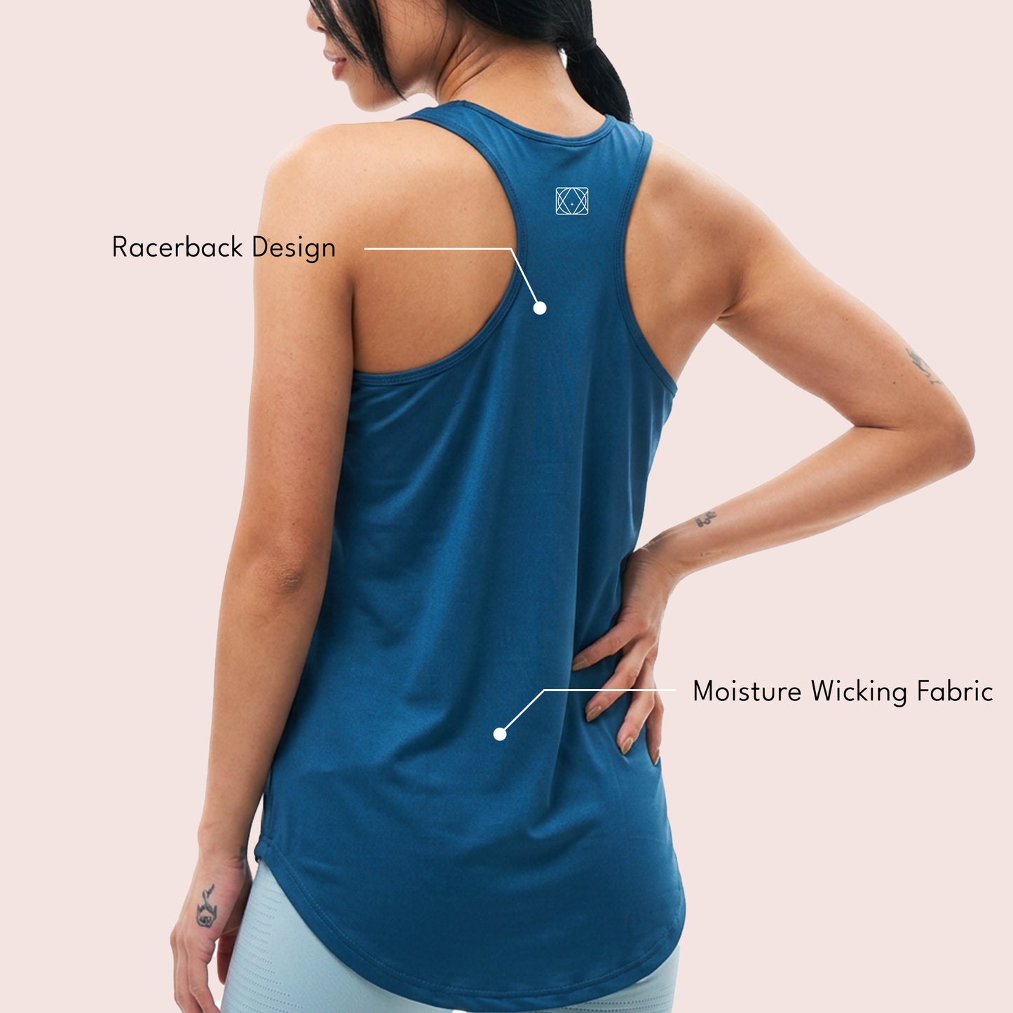 Munns & Mars Womens Activewear Racerback Tank Top for Women
