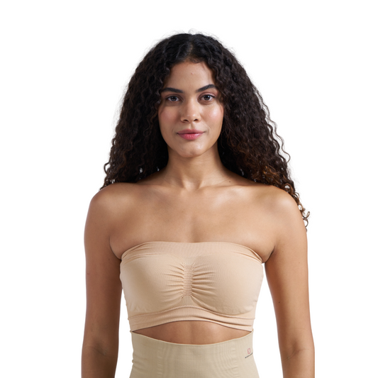 Munns & Mars Bundle of Seamless Non-Padded Tube Bra - Beige & Black