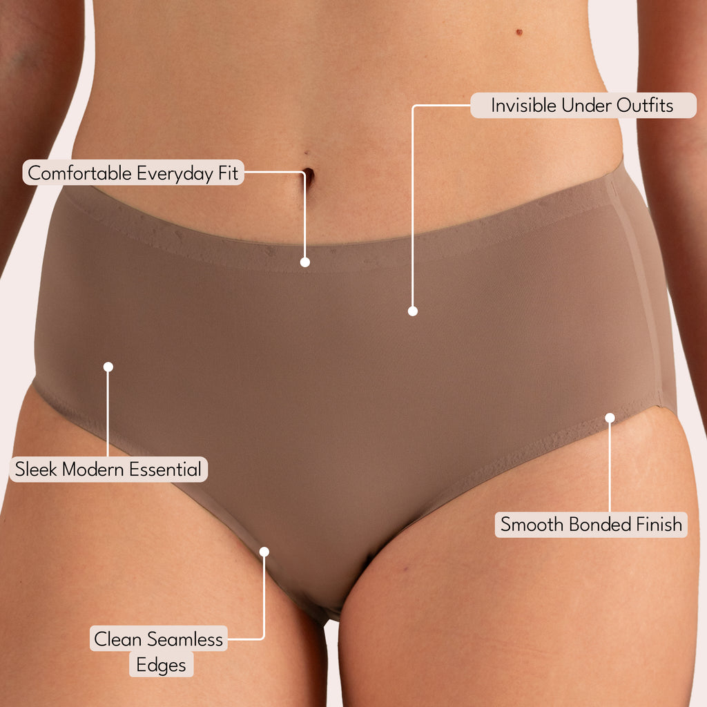 Munns & Mars Womens Seamless Bonded Hipster Panty - Pack of 7