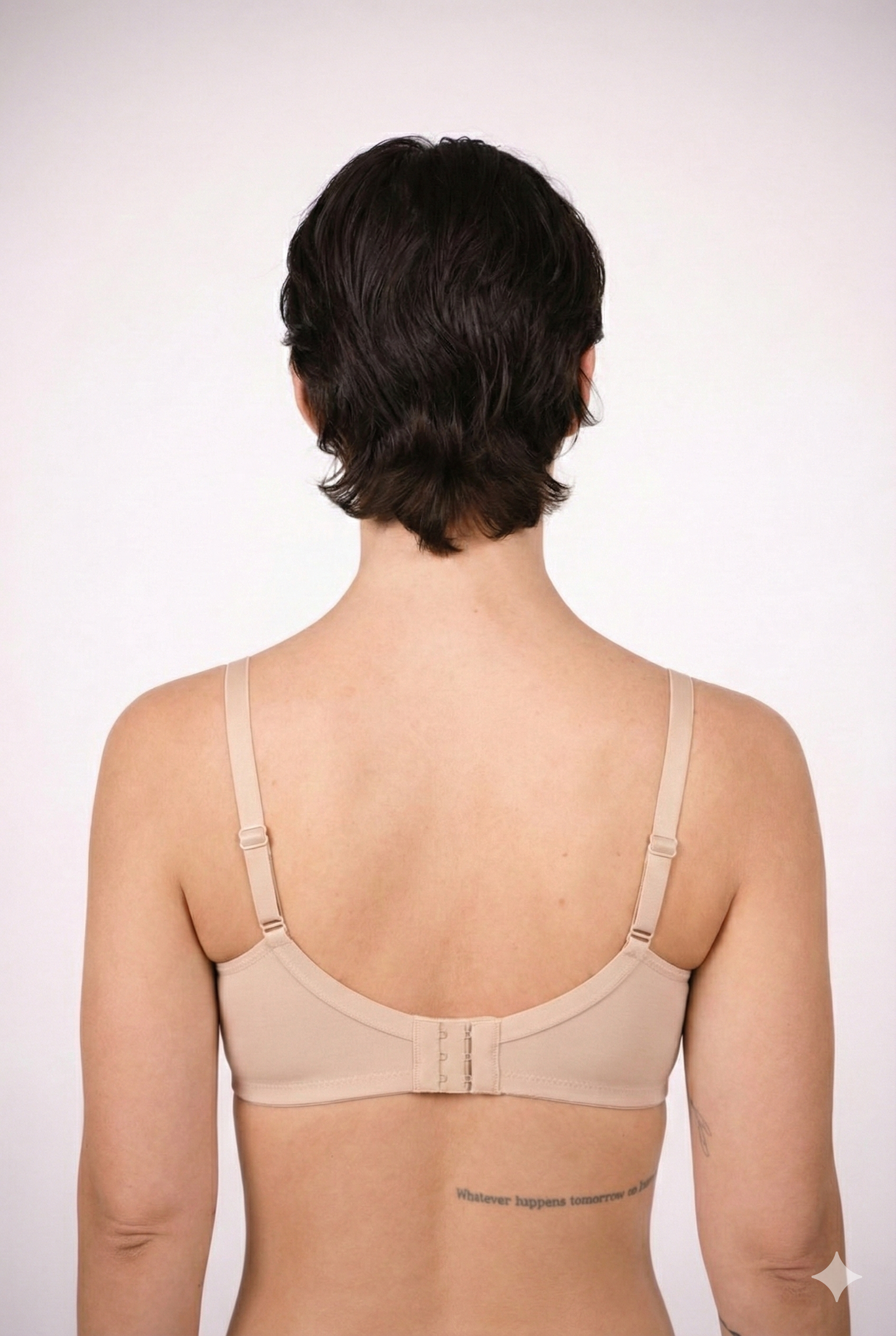 Munns & Mars Pack of 2 Cotton Lightly Padded T-Shirt Bra Beige and Black