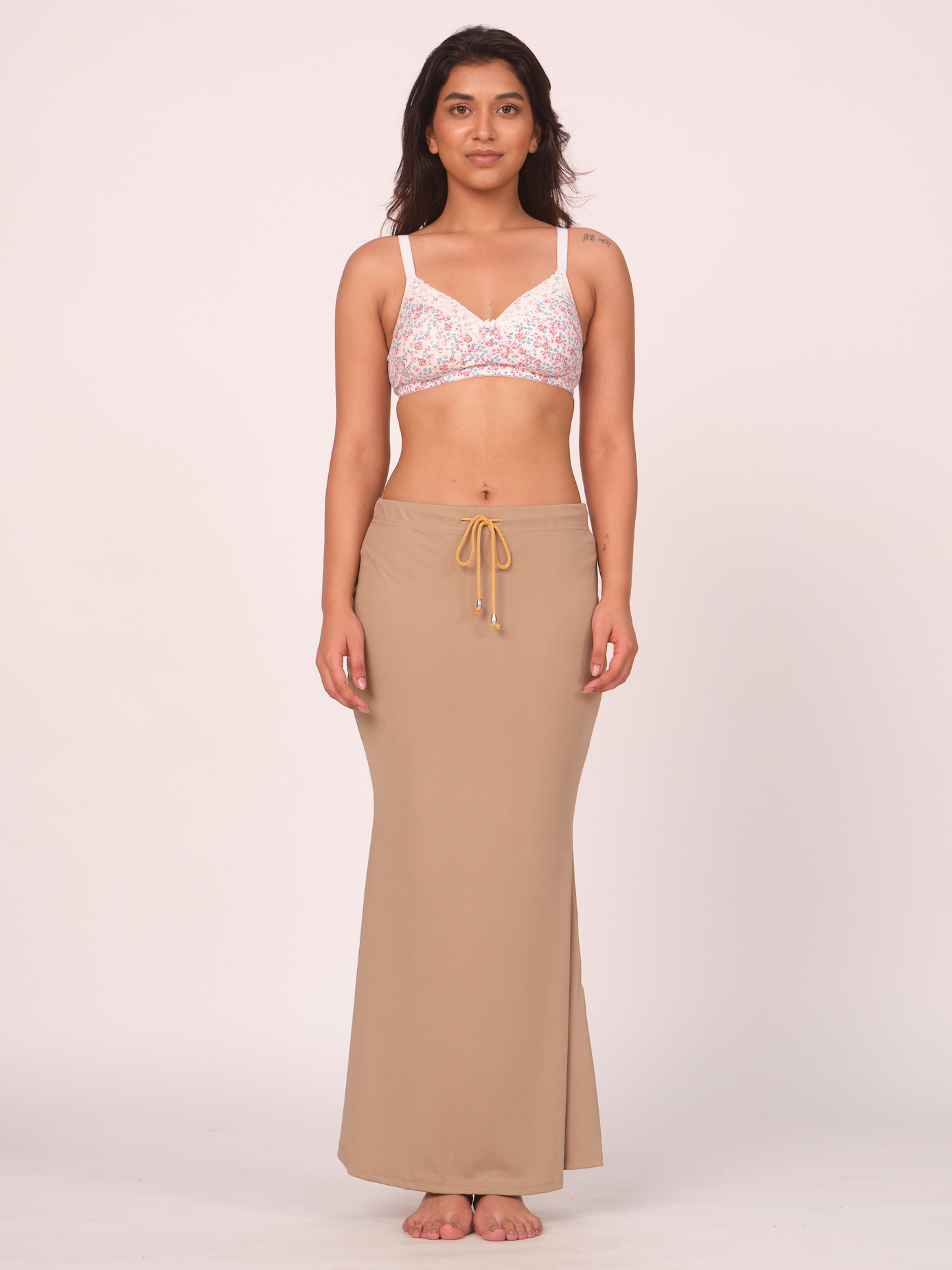 Munns & Mars Saree Shapewear Polyester Fish Cut - Chiku