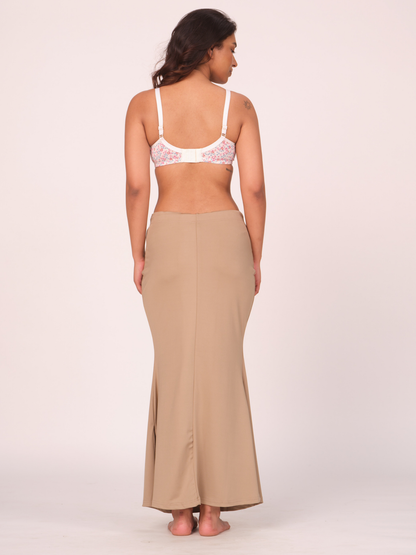 Munns & Mars Saree Shapewear Polyester Fish Cut - Chiku