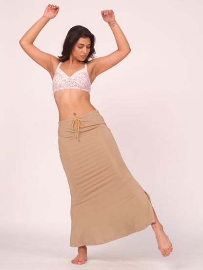 Munns & Mars Saree Shapewear Polyester Fish Cut - Chiku