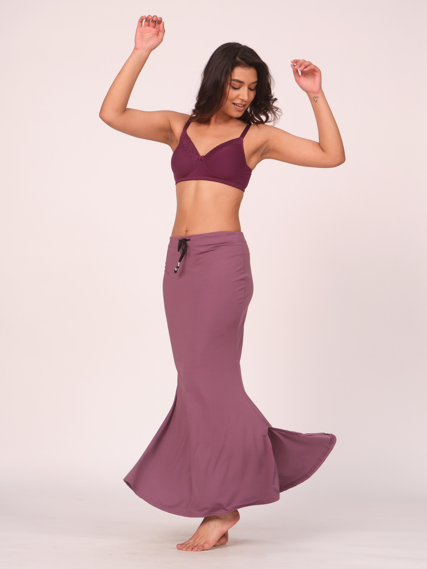 Munns & Mars Saree Shapewear Polyester Fish Cut - Wine