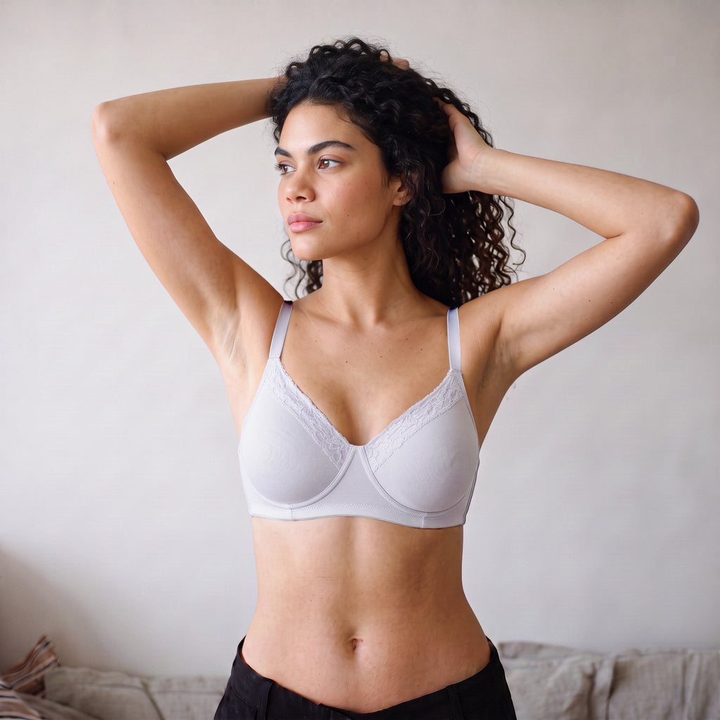 Cotton Lightly Padded Lace T-Shirt Bra