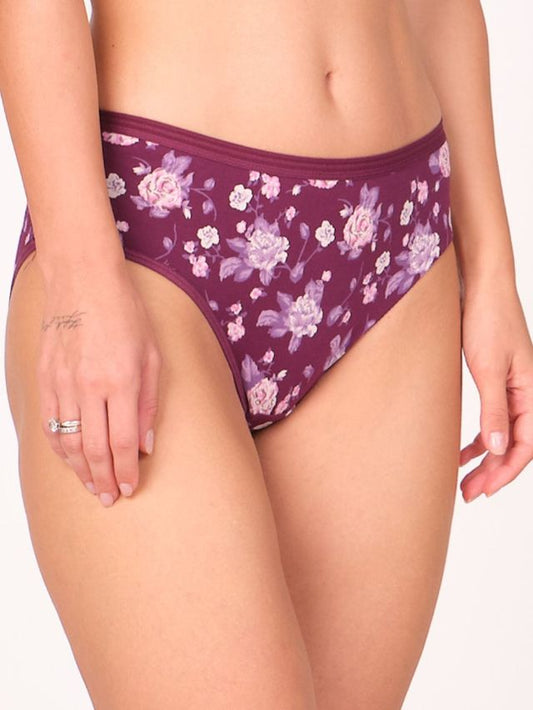Munns & Mars Womens Cotton Printed Mid Waist Hipster Panty