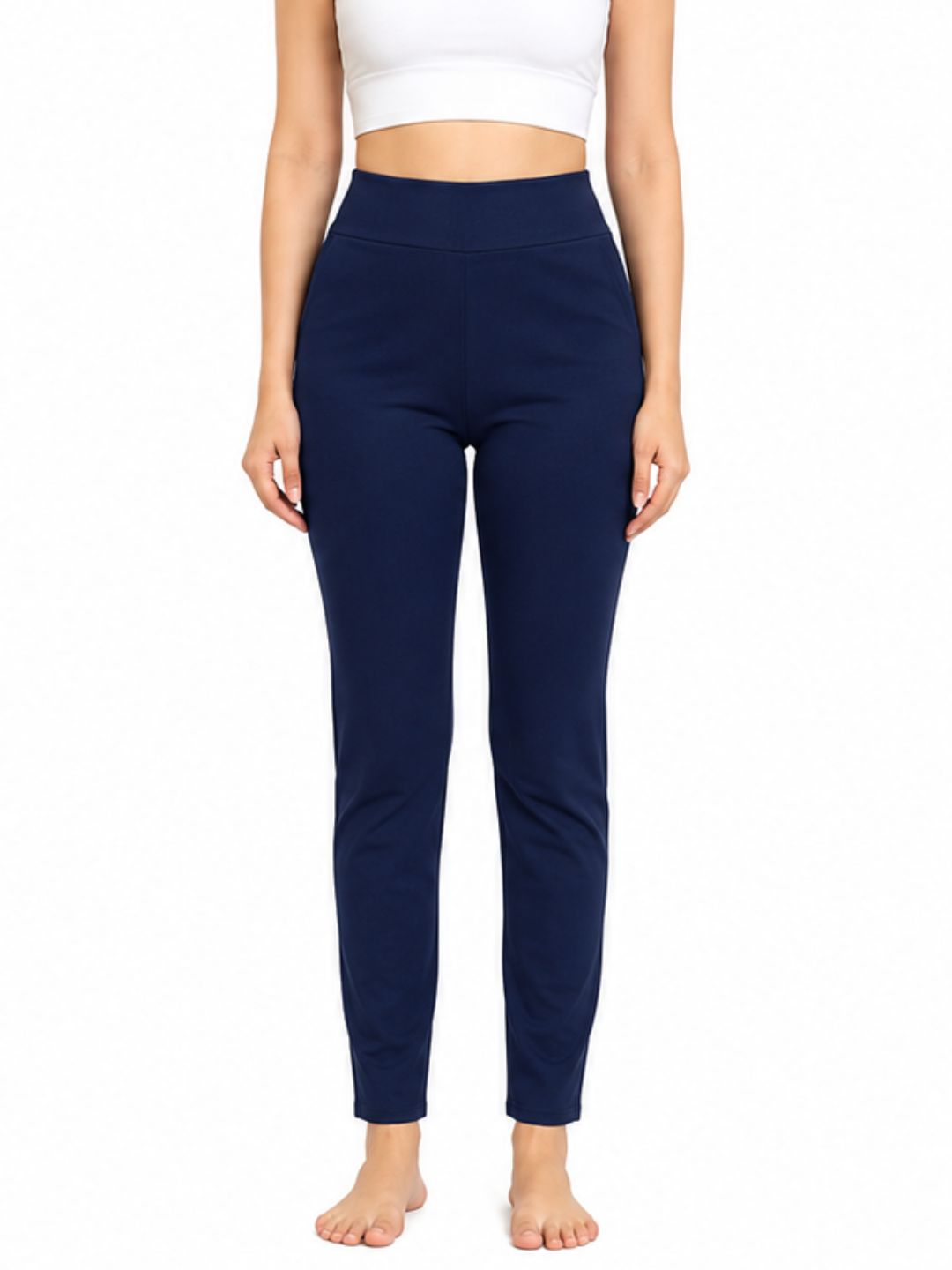 High Rise All Day Cotton Lycra Pant