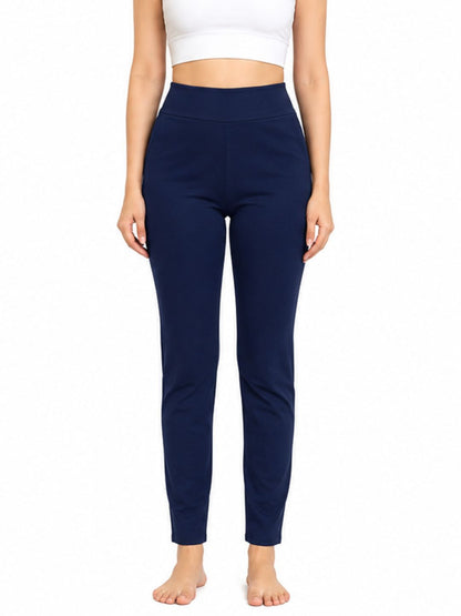 High Rise All Day Cotton Lycra Pant