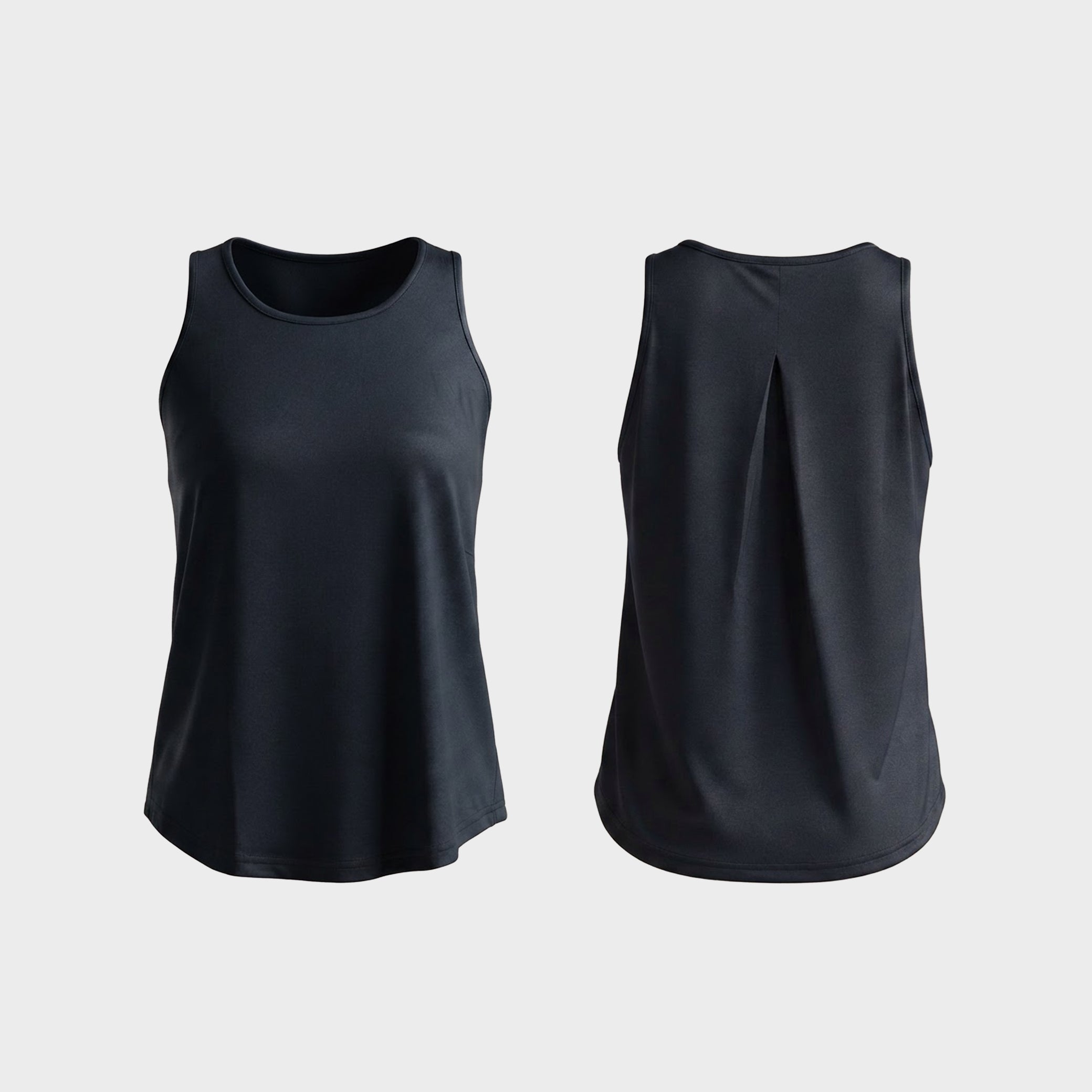 Munns & Mars Womens Activewear Boxpleated Tank Top for Women