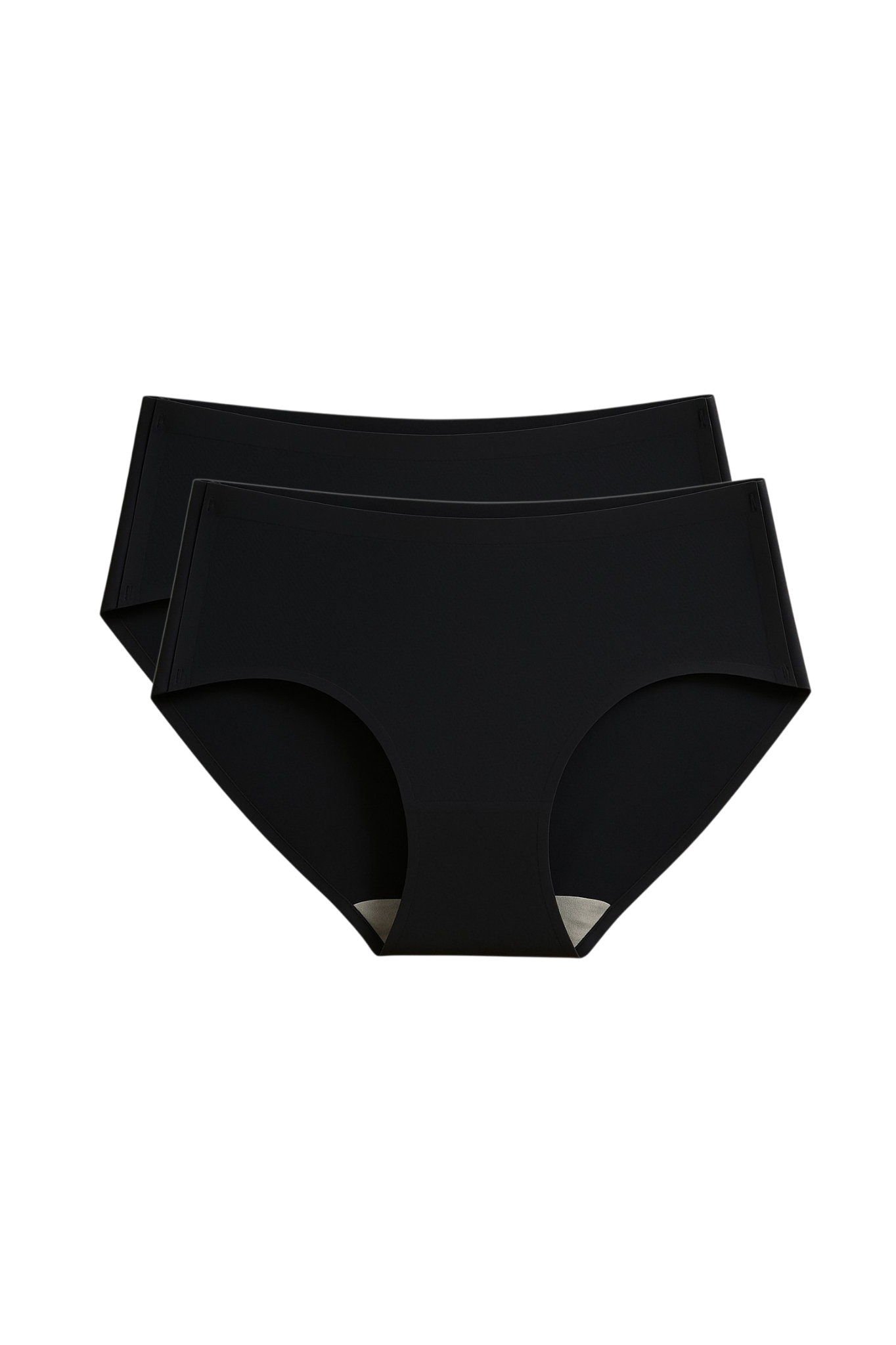 Seamless Bonded Hipster Panty - Black & Black