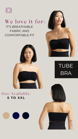 Tube Bra Combo Black/Blue/Beige