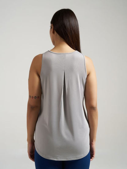 Munns & Mars Womens Activewear Boxpleated Tank Top for Women