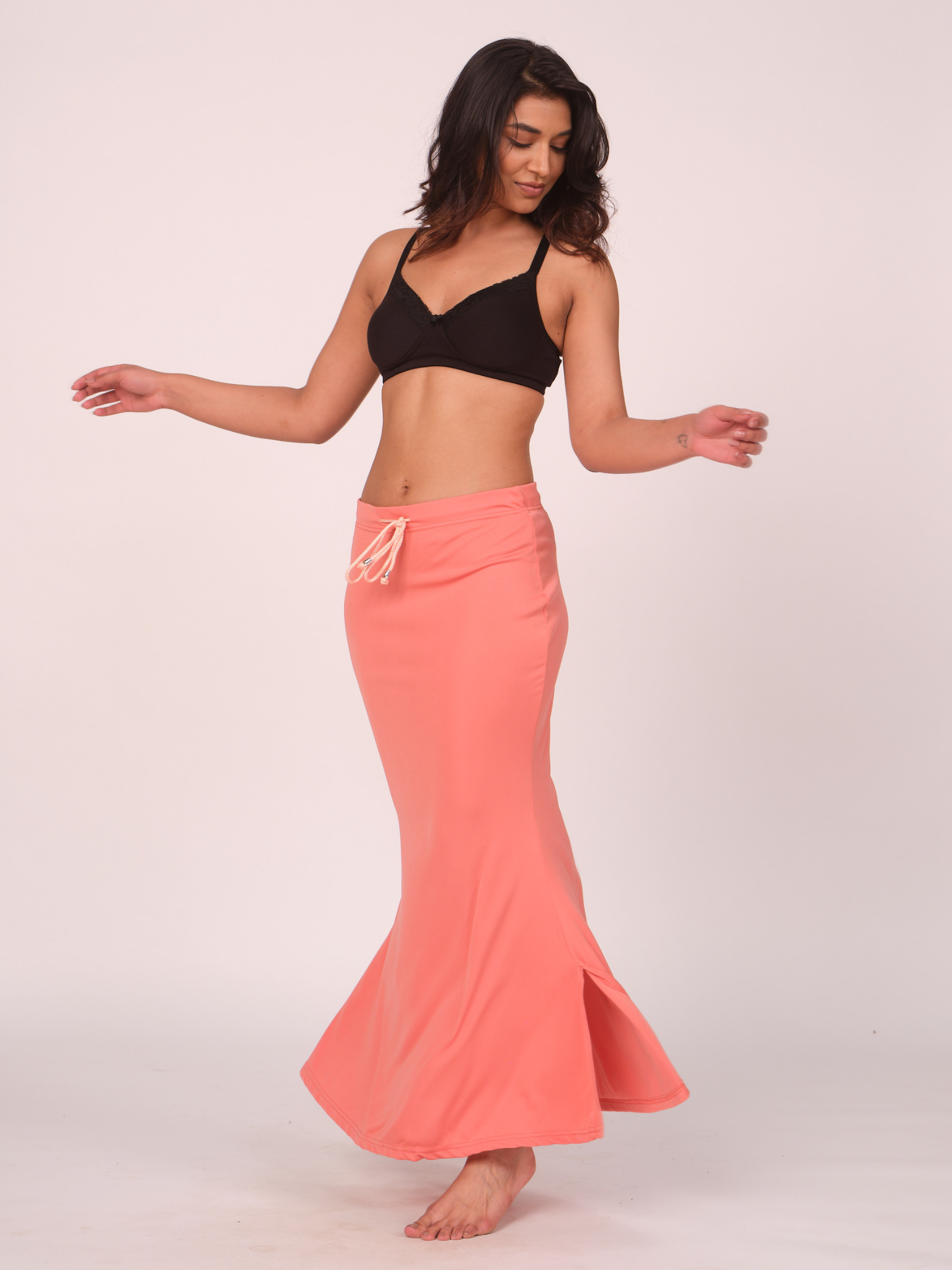 Munns & Mars Saree Shapewear Polyester Fish Cut - Peach