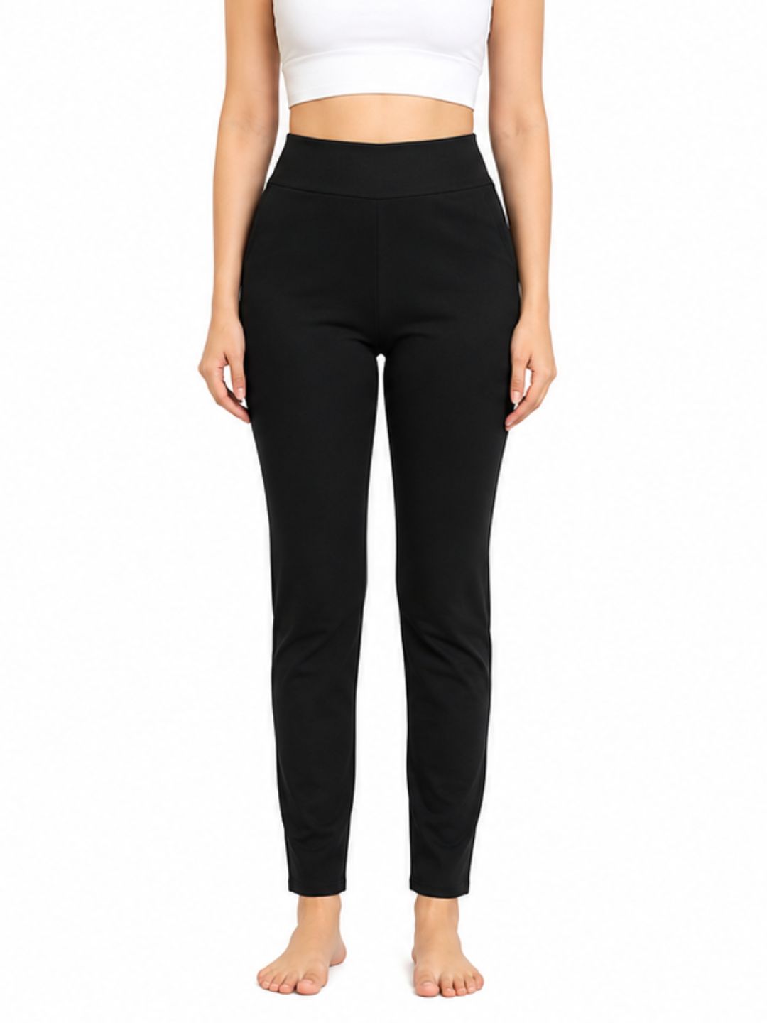 High Rise All Day Cotton Lycra Pant