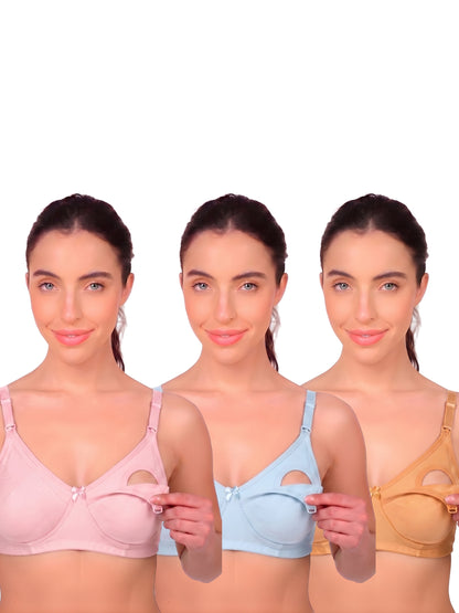 Munns & Mars Pack of 3 Womens Maternity Bra