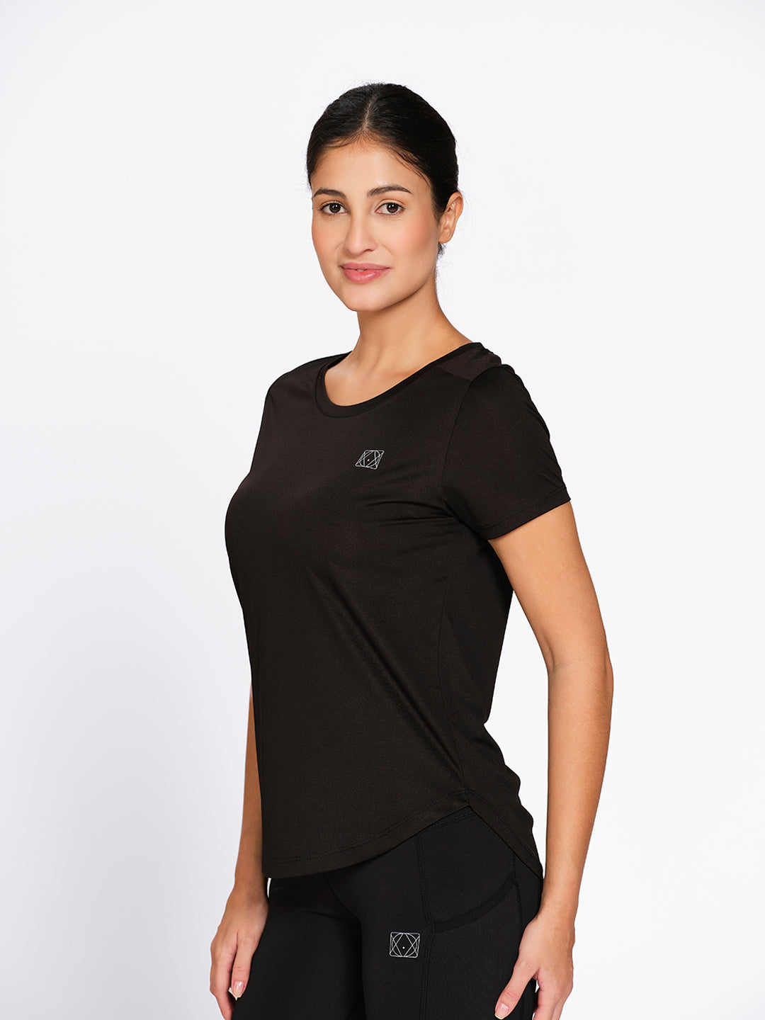 Curved Hem Activewear T-Shirt