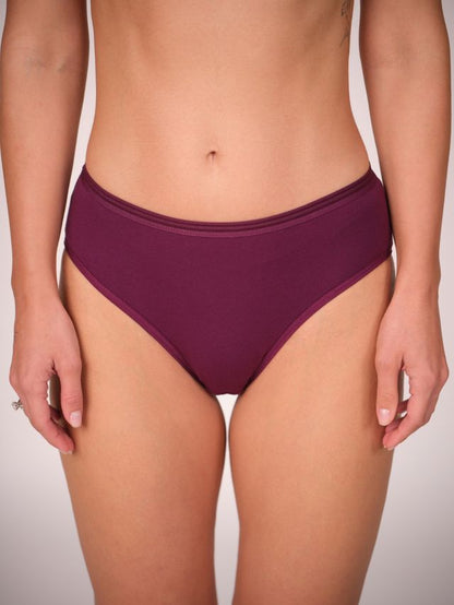 Munns & Mars Womens Cotton Mid Waist Hipster Panty