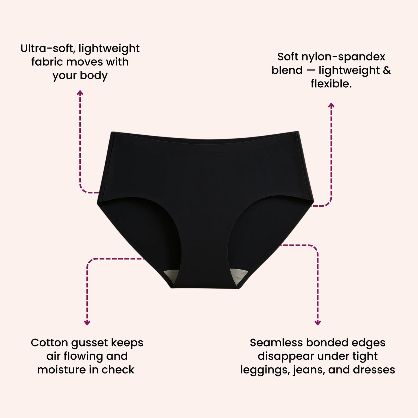 Munns & Mars Lingeries Set- T-shirt Bra (Black) & Full Coverage Panty (Black)