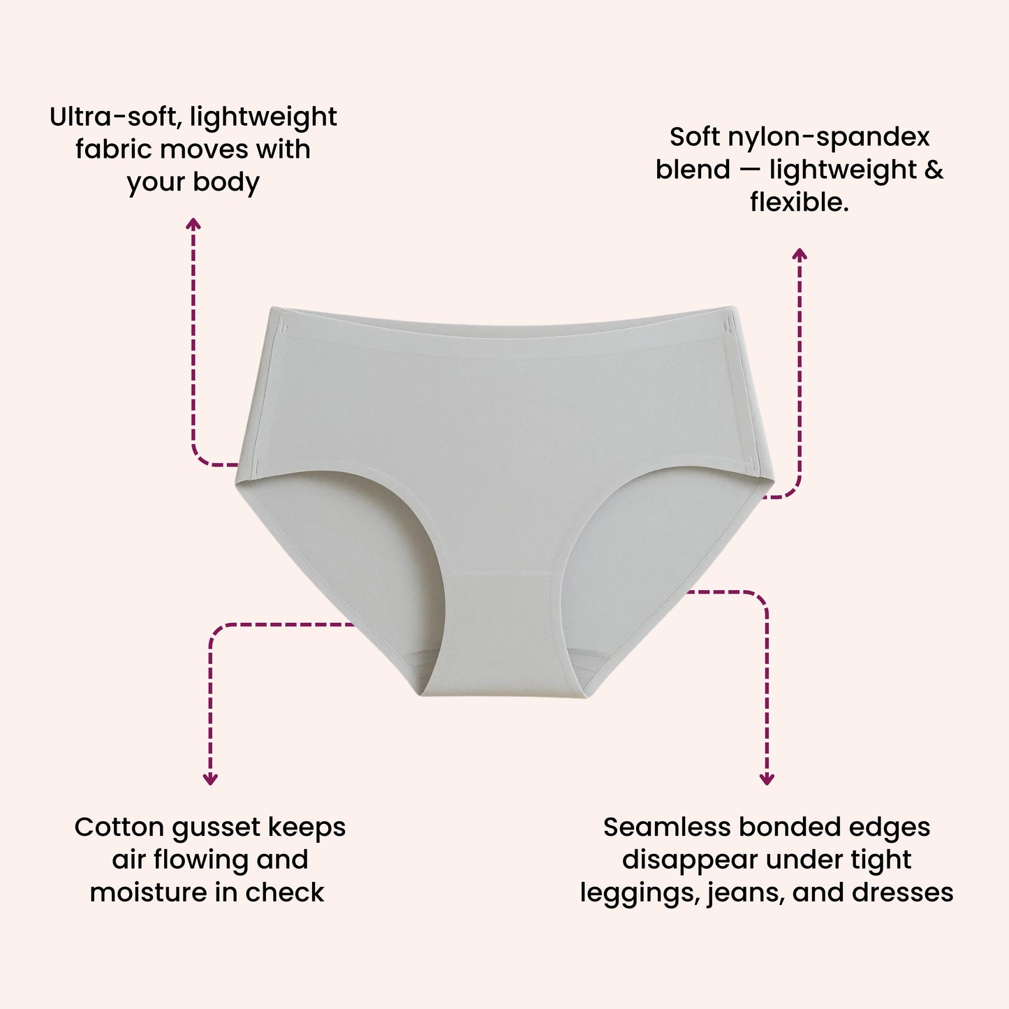 Munns & Mars Lingeries Set- T-shirt Bra & Seamless Bonded Hipster Panty