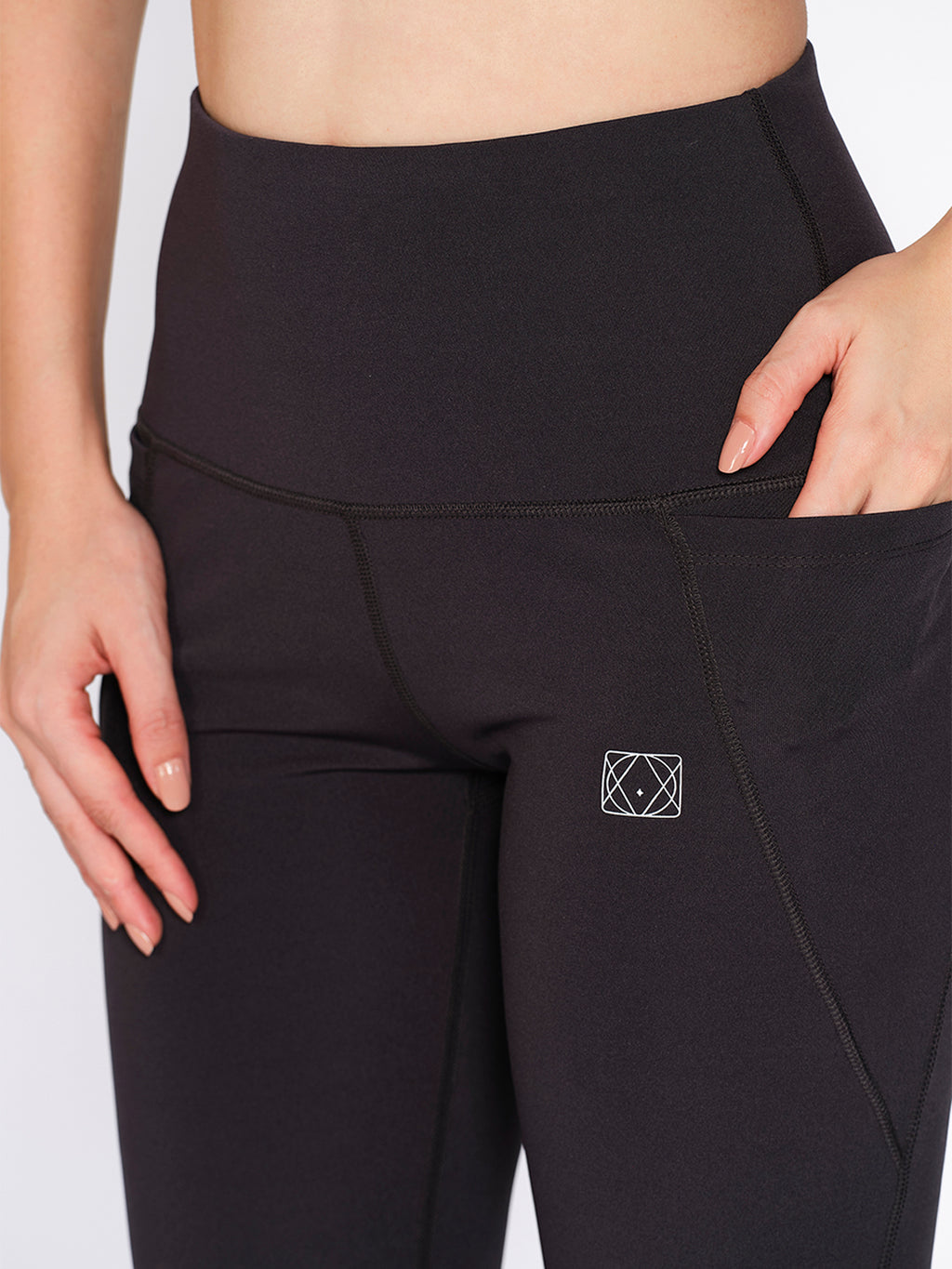 Women's Solid High Rise Bootcut Flare Tights/Leggings with Side Pockets