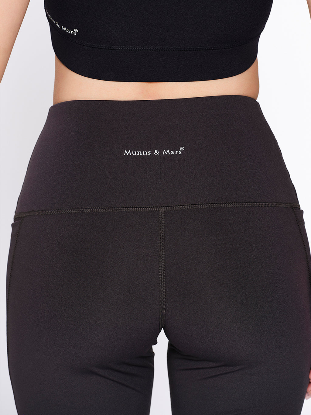 Women's Solid High Rise Bootcut Flare Tights/Leggings with Side Pockets