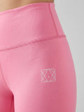 High Waist Laser-Cut Ankle Length Training Tights with Hidden Pocket