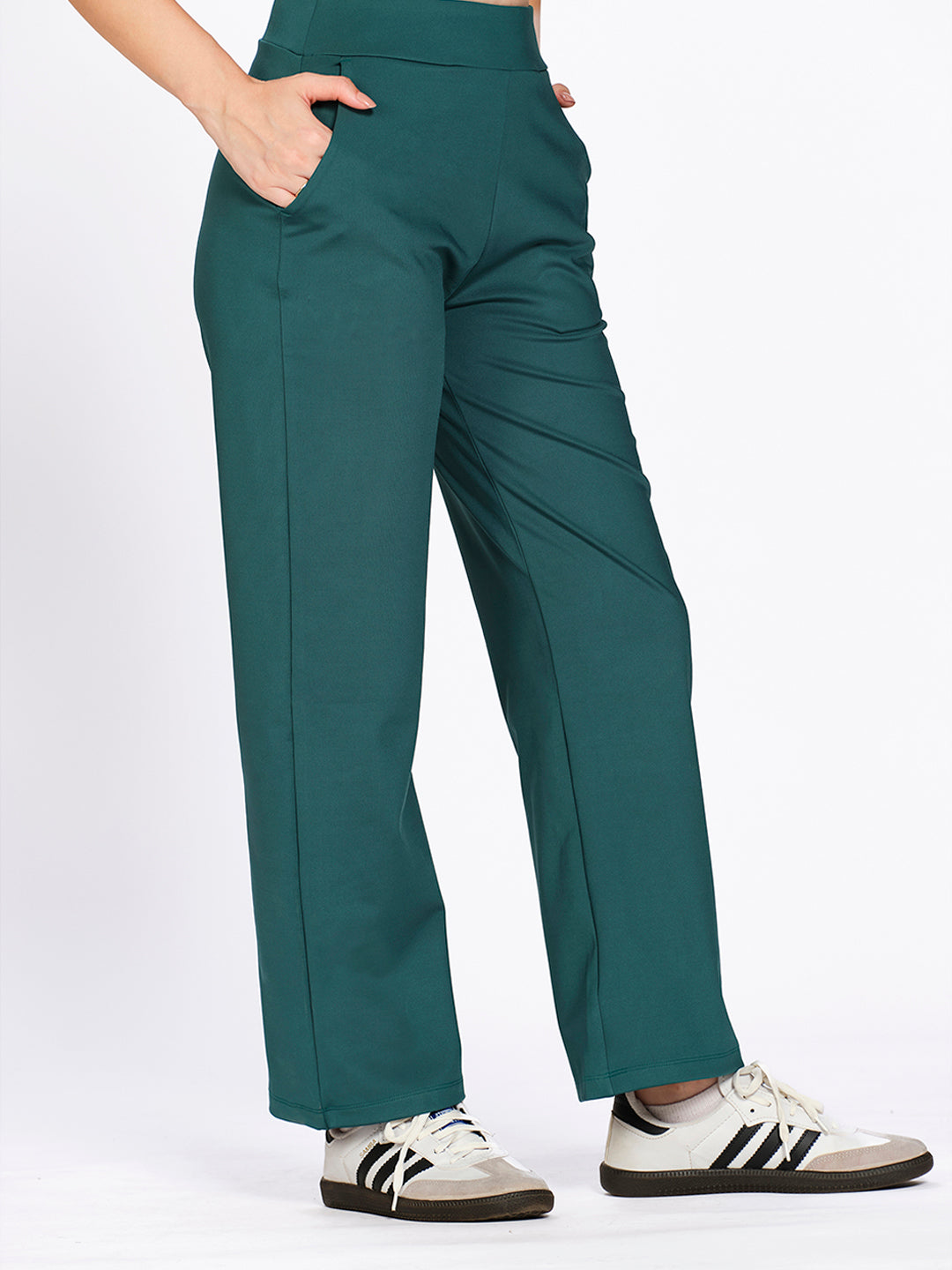 Munns & Mars Women's Wide Leg Aura Pant Stretchable Western Gym Wear