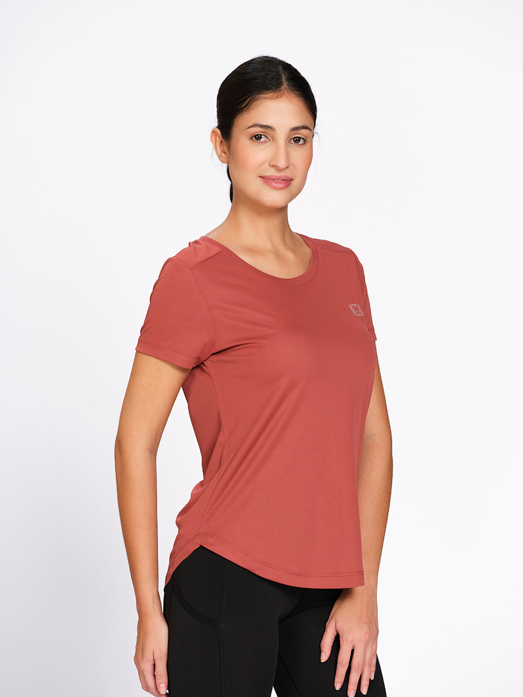 Munns & Mars Women's Curved Hem Activewear T-Shirt