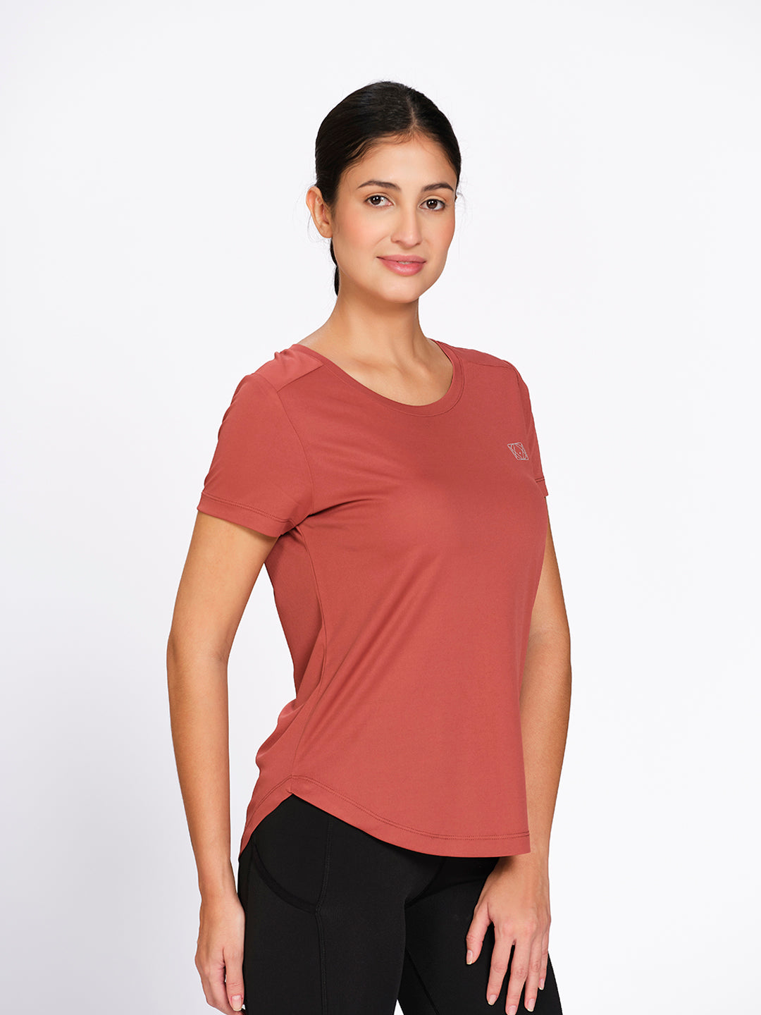Munns & Mars Women's Curved Hem Activewear T-Shirt