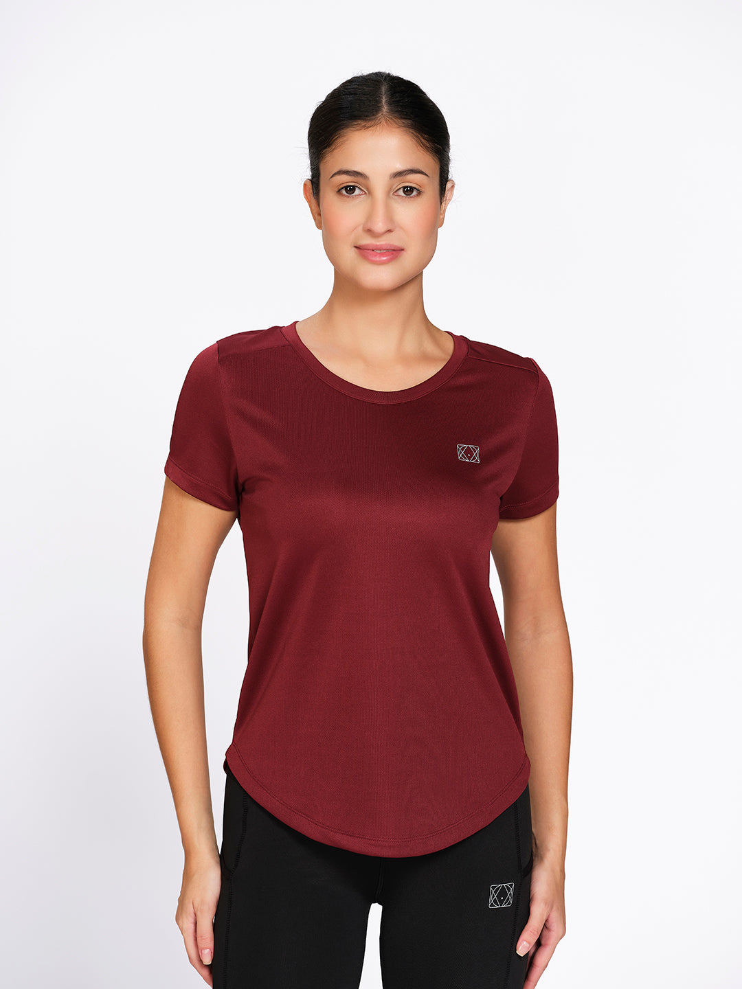Munns & Mars Women's Curved Hem Activewear T-Shirt