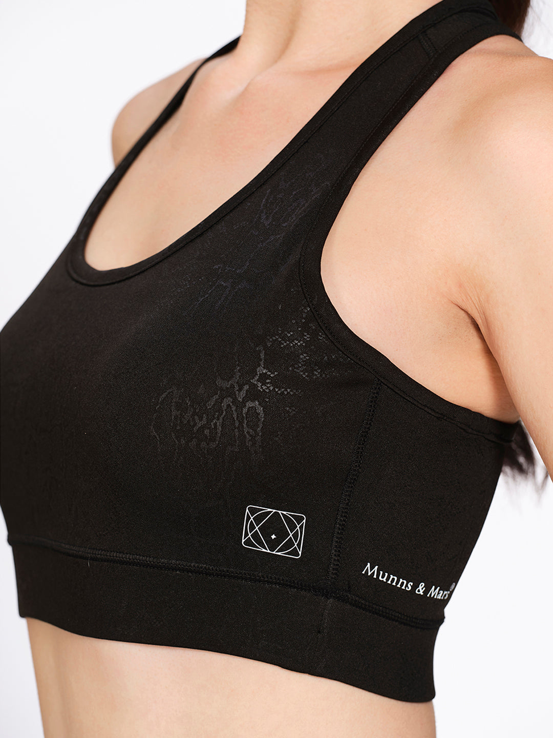 Munns & Mars Women Padded Non Wired Racer Back Sports Bra