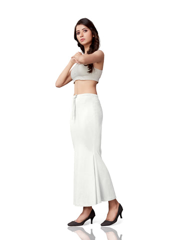 Saree Shapewear Cotton Fish Cut - White