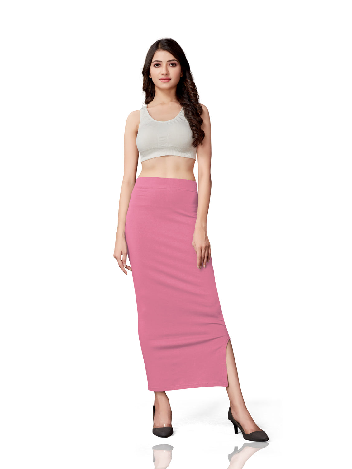 Saree Shapewear Cotton Straight Cut - Pink