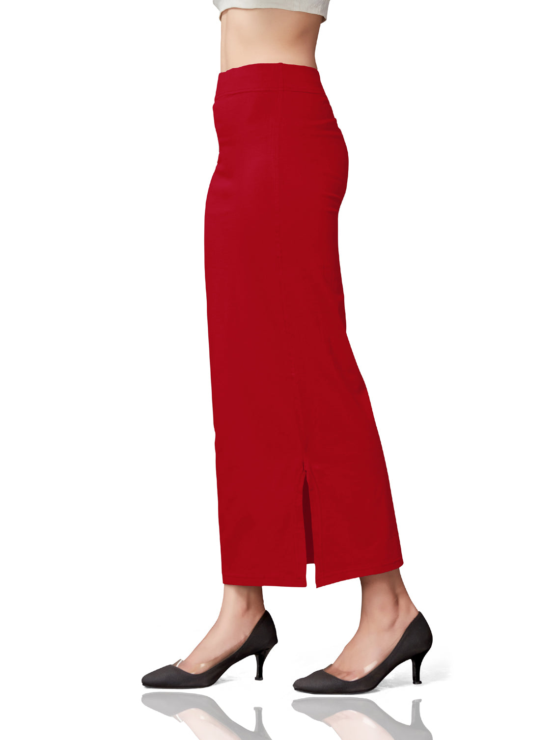 Saree Shapewear Cotton Straight Cut - Red