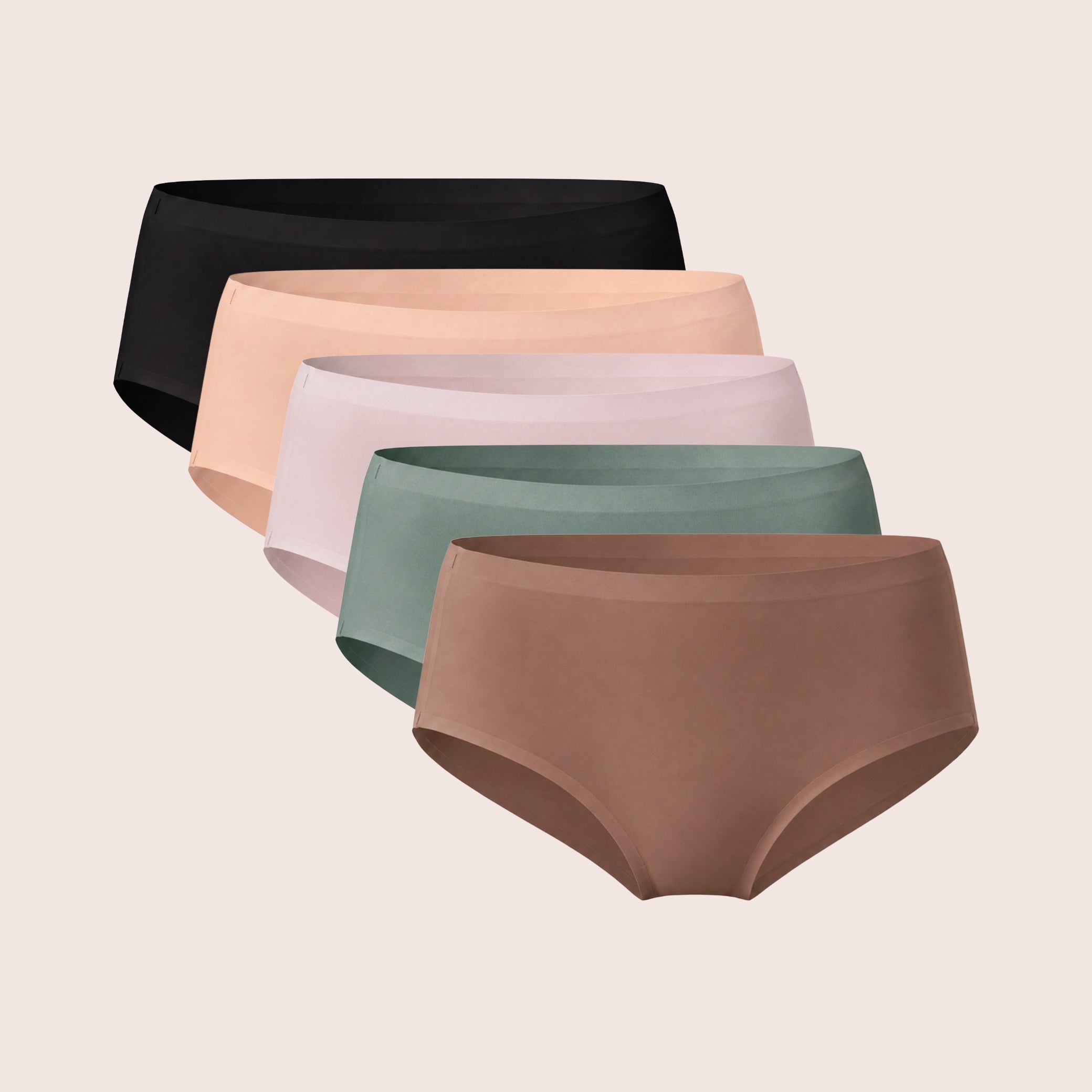 Munns & Mars Womens Seamless Bonded Hipster Panty - Pack of 5